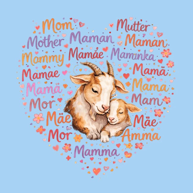 Ziegen Mama Herz – Muttertag Geschenk Ziege