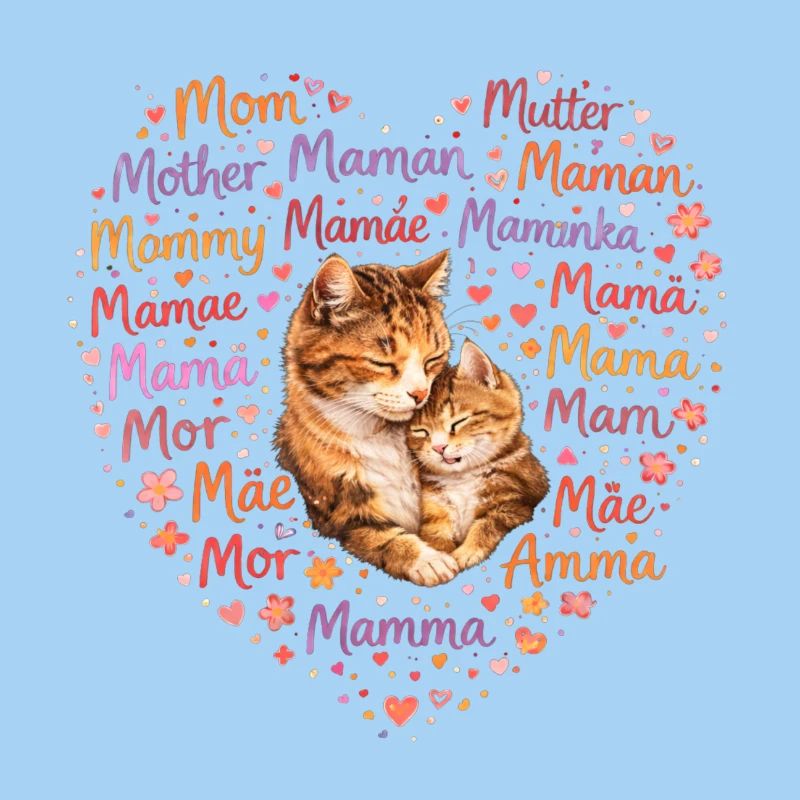 Katzen Mama Herz – Muttertag Geschenk Katze