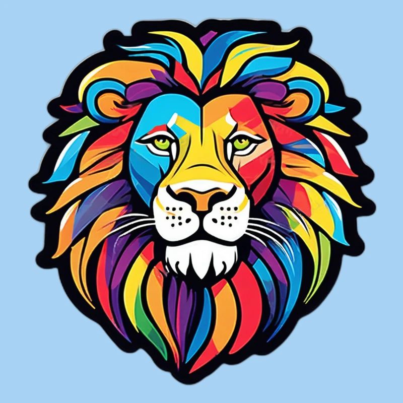 Regenbogen-Heller Löwe