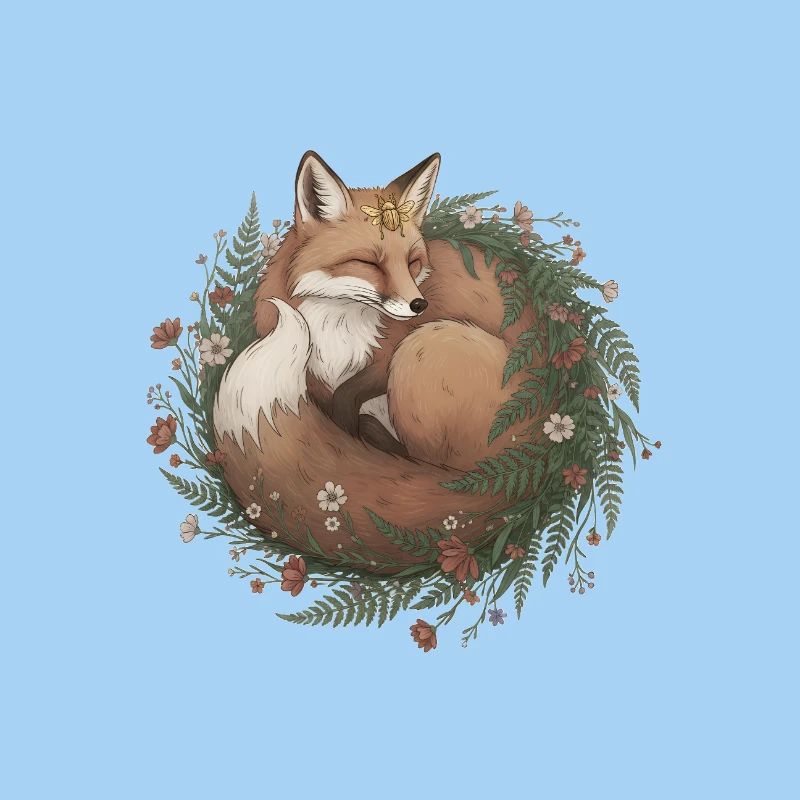 Sleeping Fox Wreath Sweet