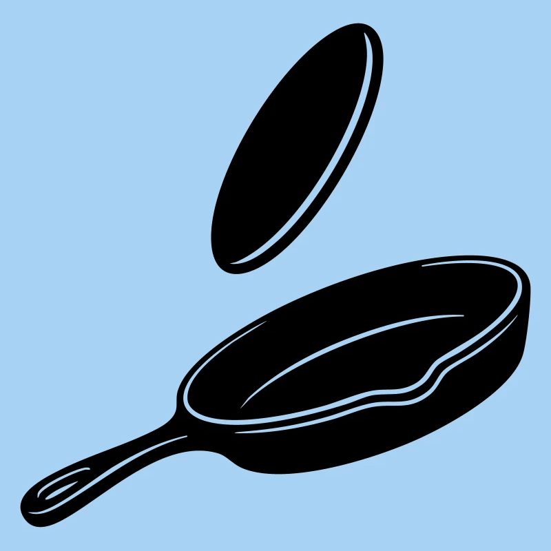 Pancake Flip Skillet Silhouette
