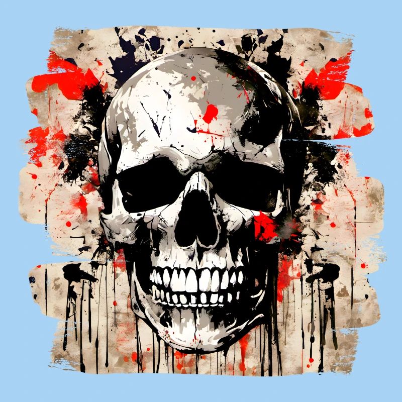 Schädel Graffiti Explosion