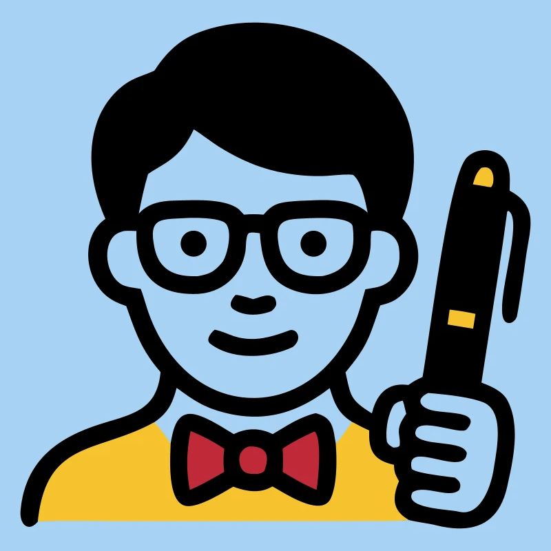 Lehrer Professor Brille Comic