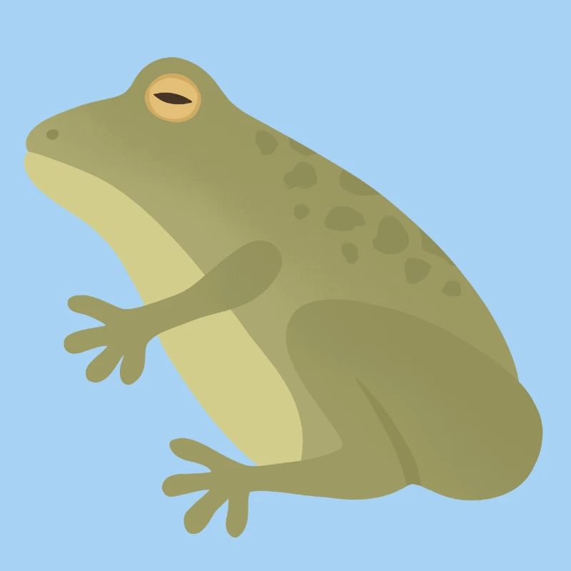 Emerald Frog Silhouette on Earthy Tones