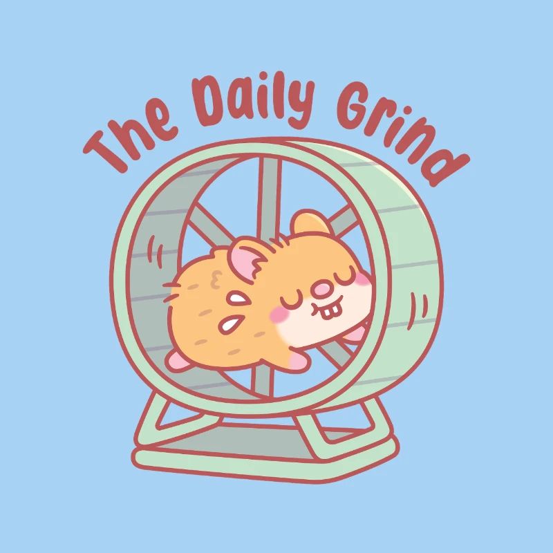 Mignon hamster courant sur la roue : la routine quotidienne