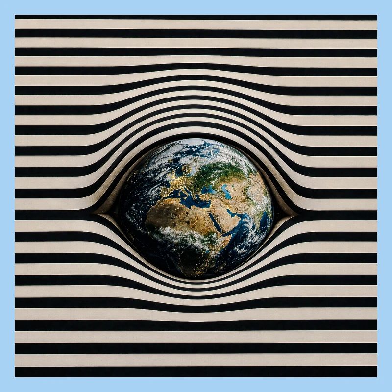 Earth in Optical Wave Pattern