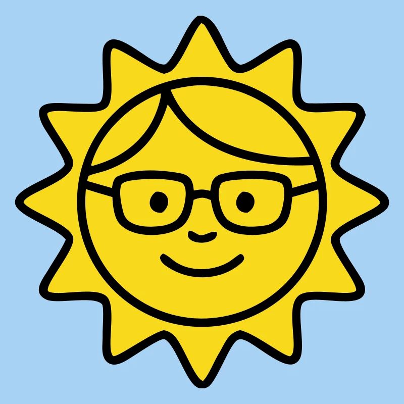 Lachende Sonne Brille Comic