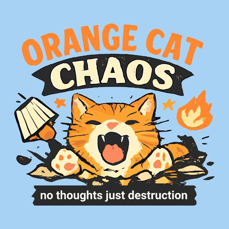 Orange Katze Cat Comic Funny Vintage
