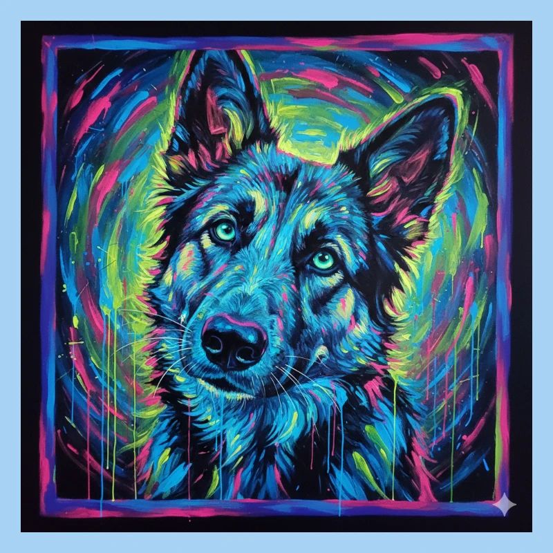 Regard de loup néon