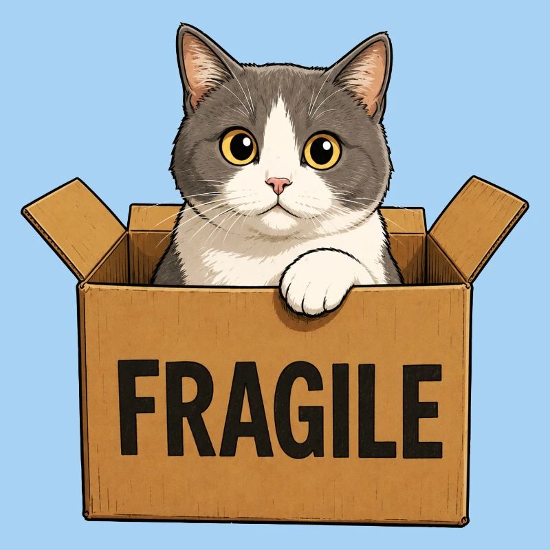 Katze im Karton