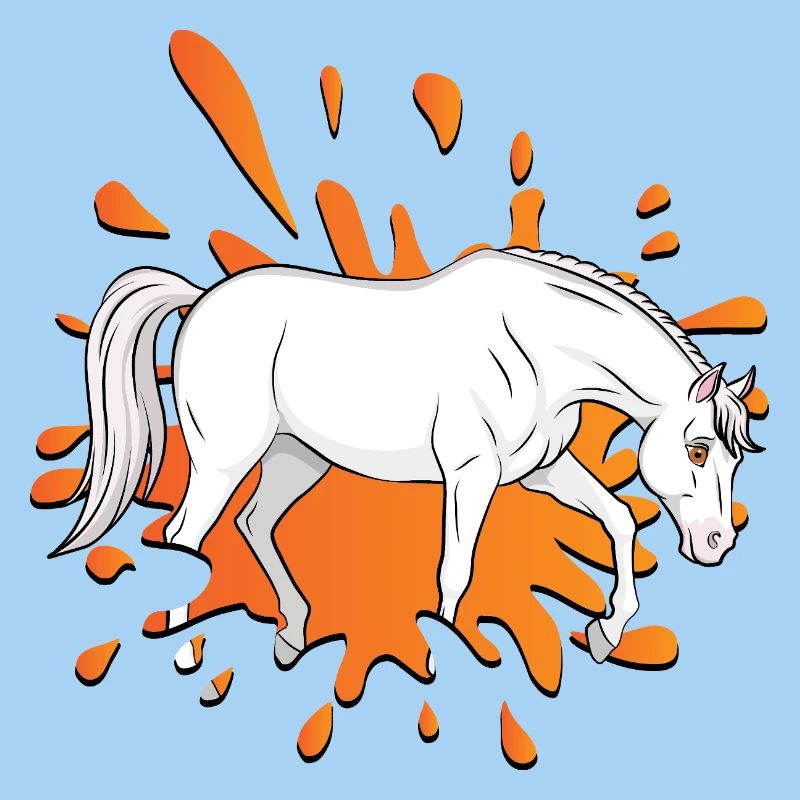 Un dessin style manga d'un cheval Abbayan