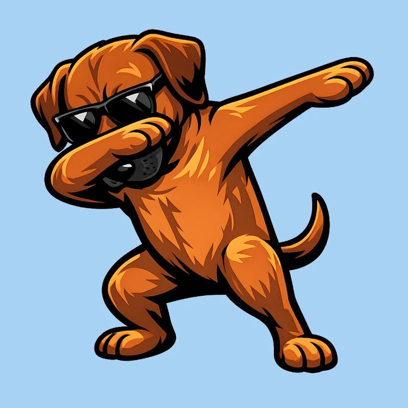 Dabbing Rhodesian Ridgeback