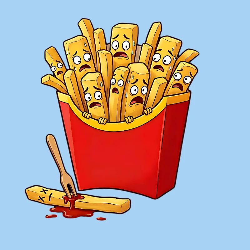 Frites effrayées - Conception de bandes dessinées