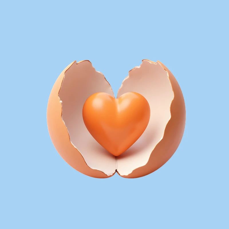 Heart in Broken Eggshell