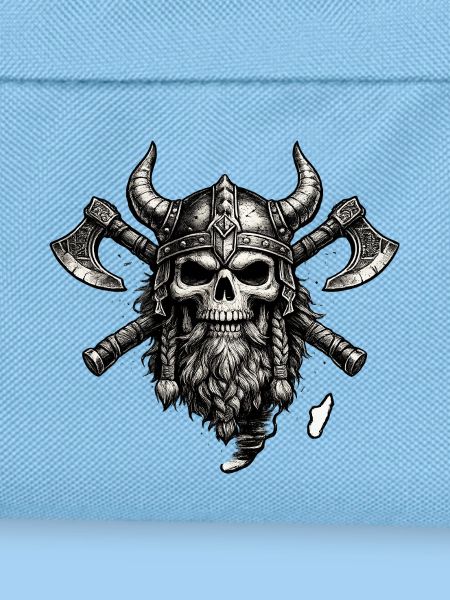 Wikingerschädelwappen mit Äxten