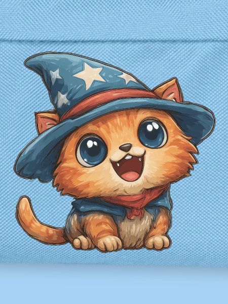 Katzenzauberer mit Sternenhut