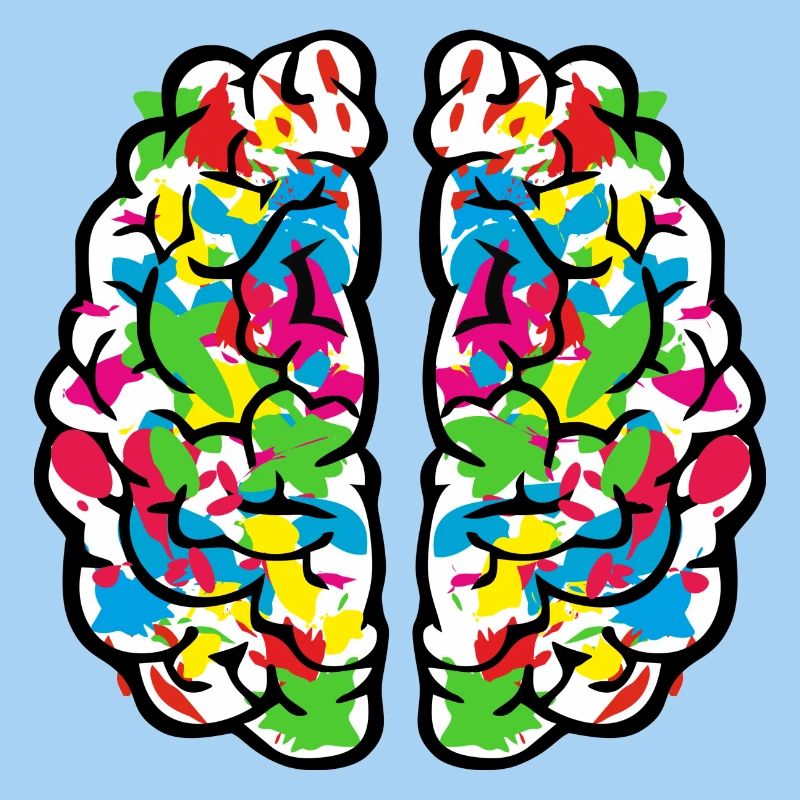 Creative colourful brain