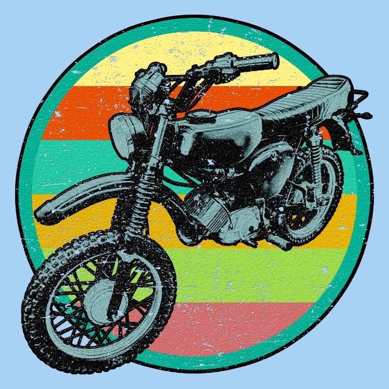 Patch de relief rétro pour cyclomoteur 3D look usé