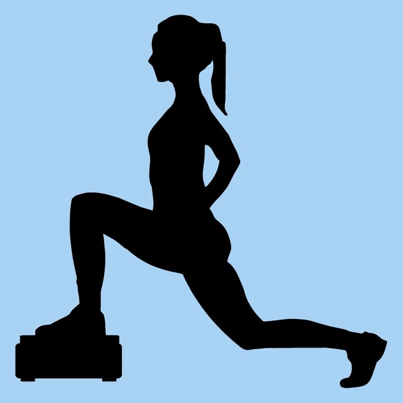 Mädchen oder Dame, die Schritte oder Aerobic macht