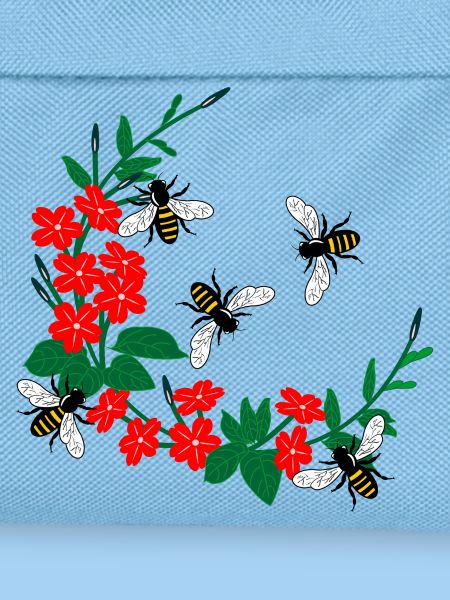 Blumenkranz mit Honigbienen