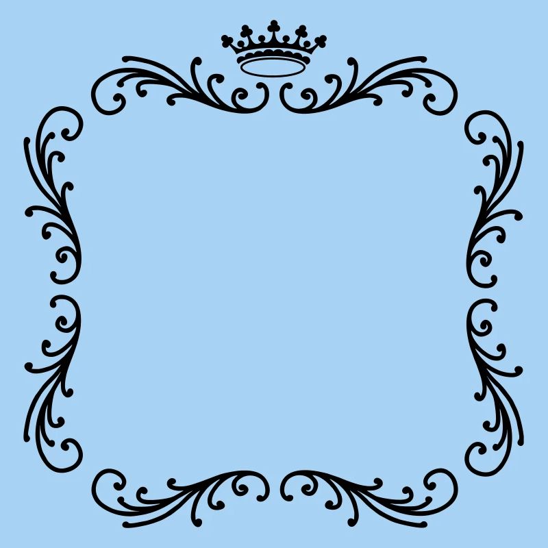 Frame with crown decorative frame