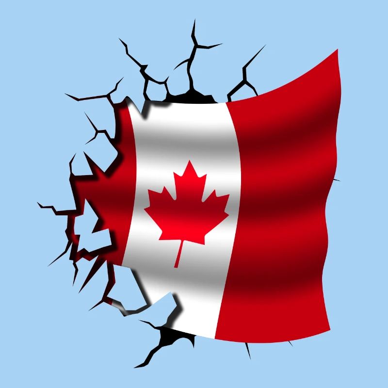 Drapeau du Canada - Canada - Drapeau Broken Design