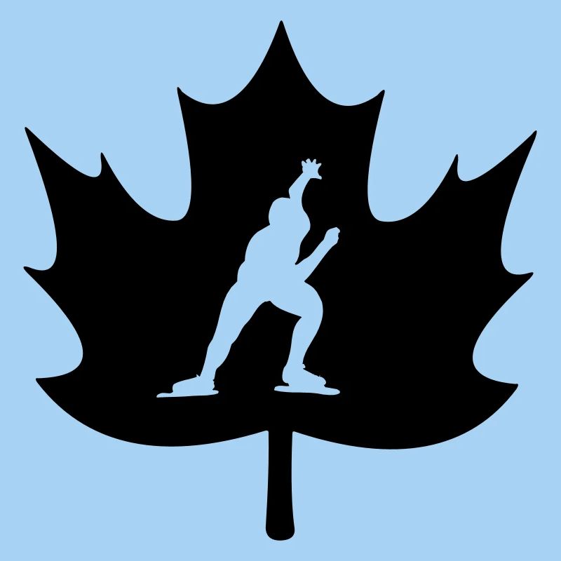 Canada maple leaf skating logo