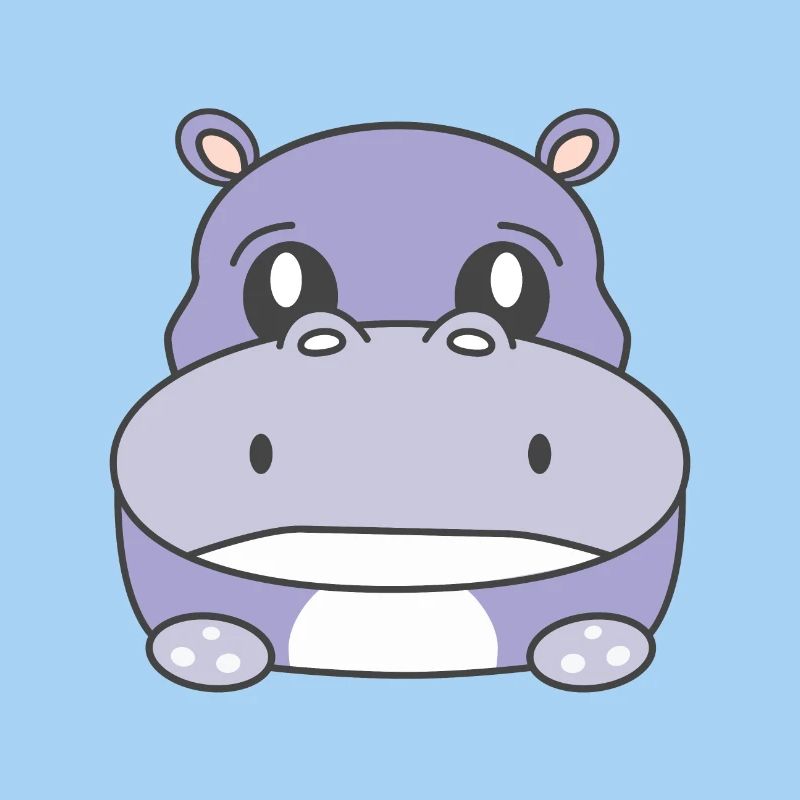Trauriges Nilpferd