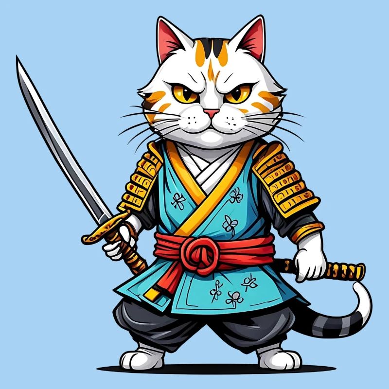 Chat samouraï