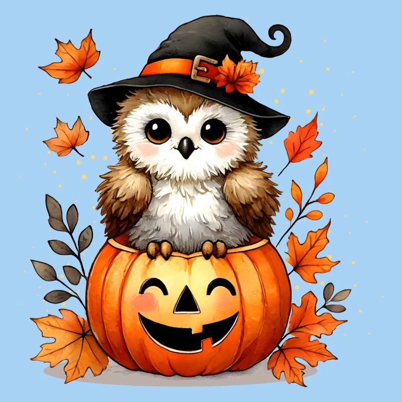 Halloween-Eule im Kürbis:herbstlicher Gruselspaß