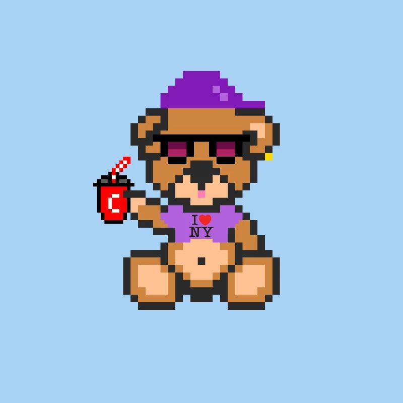 Pixel Bär Cool