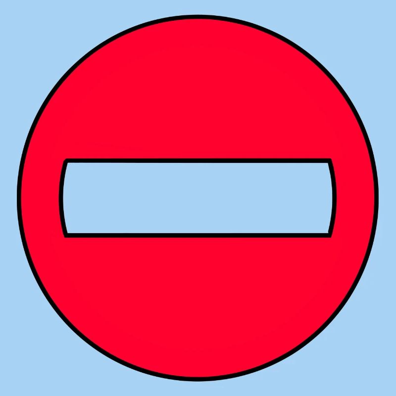 Durchgangsverbot Icon Rot
