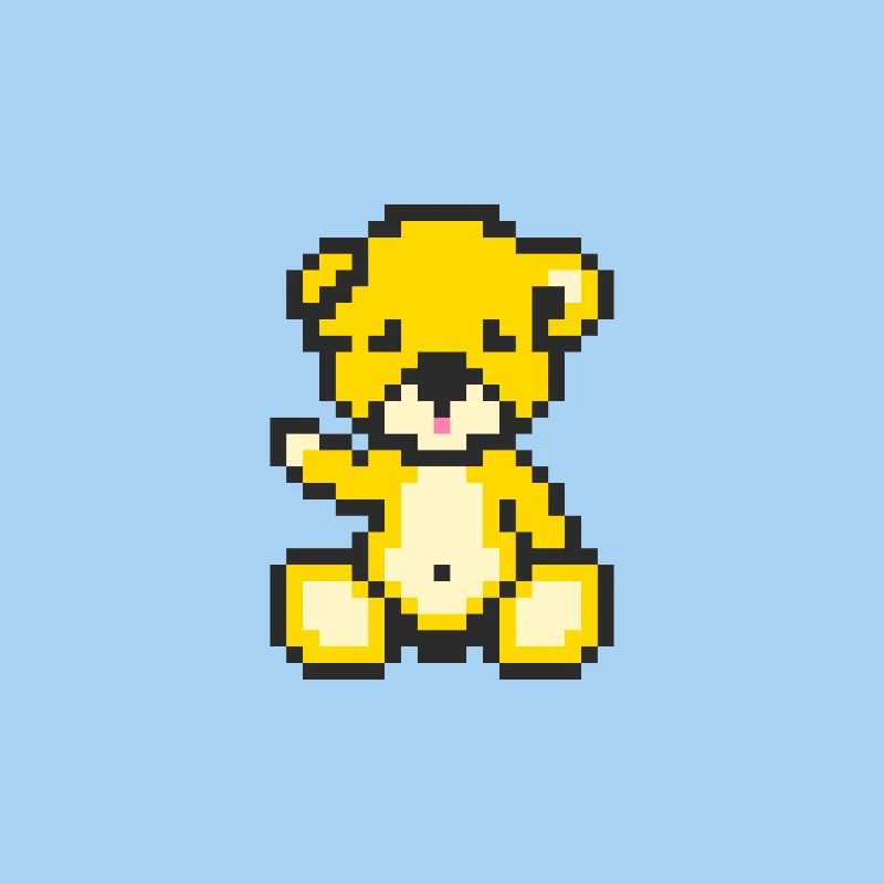 Pixel Bear Sunny