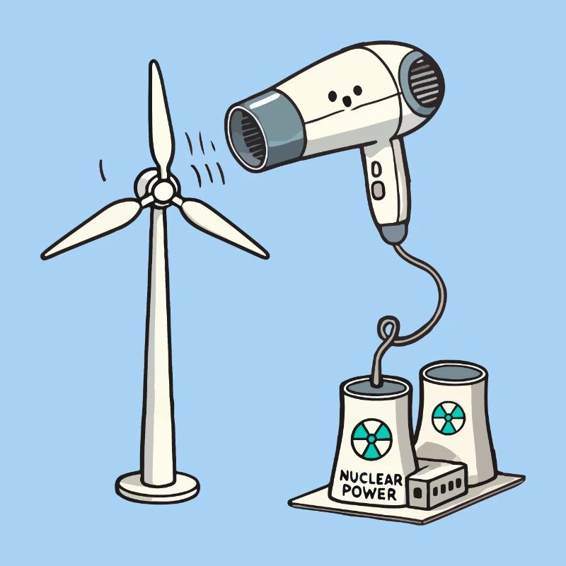 Stop Wind Power Funny Energy Concept