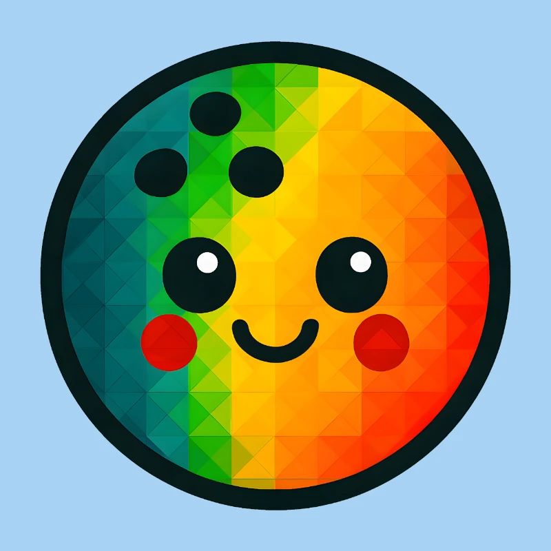 WPAP Polygon Kawaii Style Toy Cone Ball