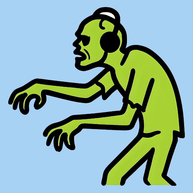 Zombie DJ Néon Vert