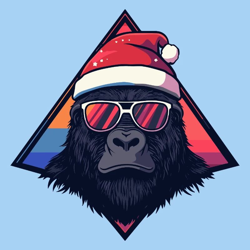 Gorilla Santa Neon Triangle
