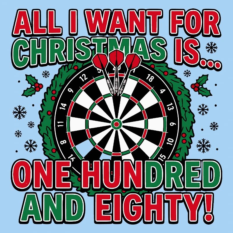 Darts Christmas, 180 onehundred eighty