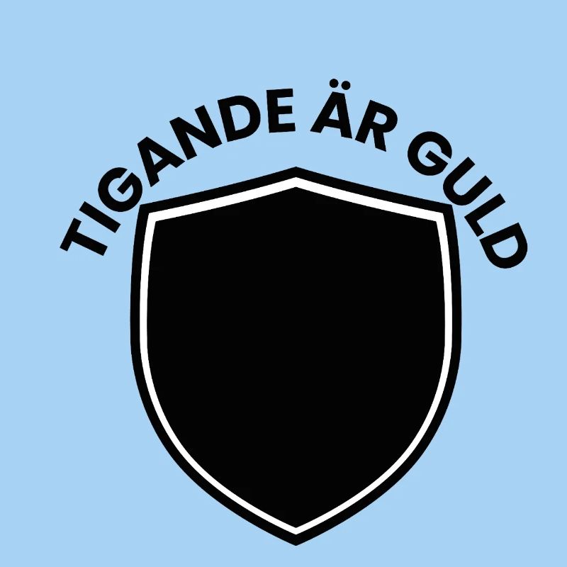 Shield emblem with curved text