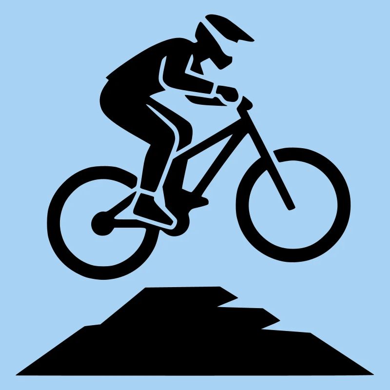 MTB Sprung Biker Silhouette