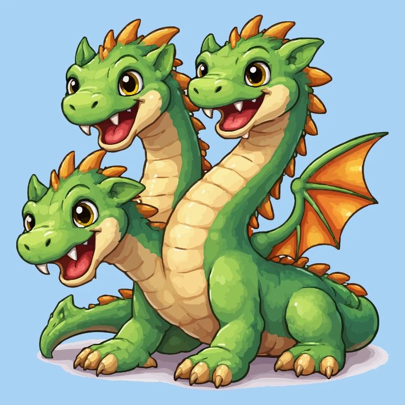 Dreiköpfiger Drache