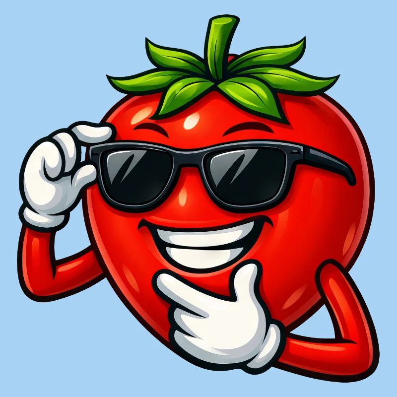 Cool Cartoon Tomato Comic Vegetable Fun