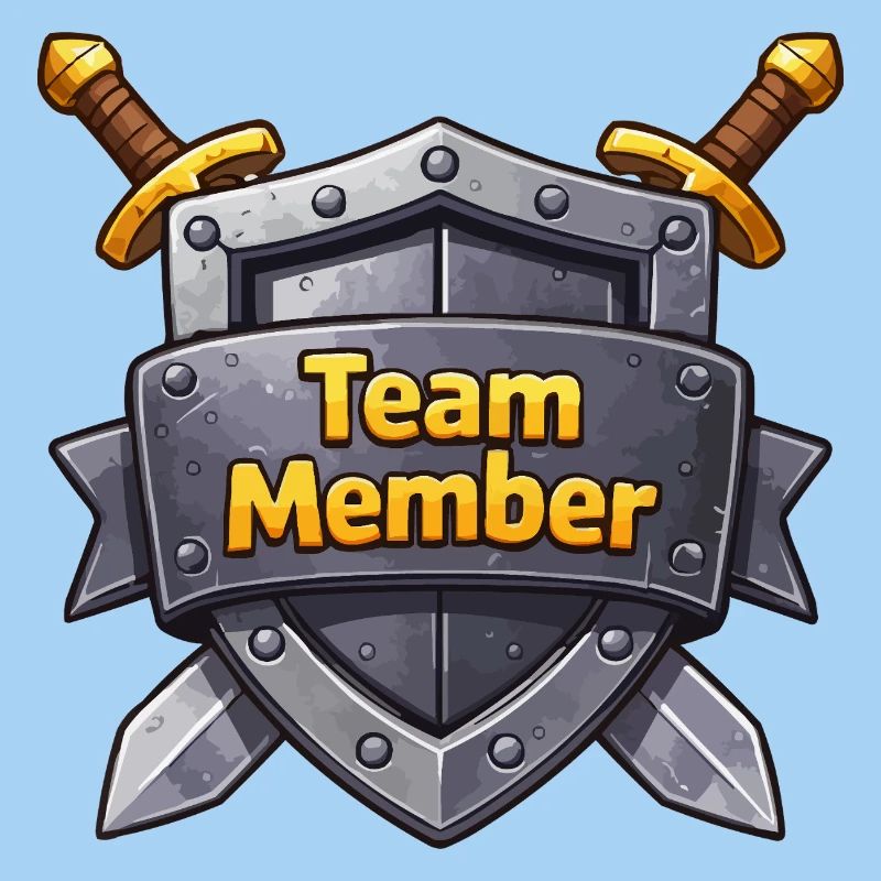 Team Member Schild Abzeichen