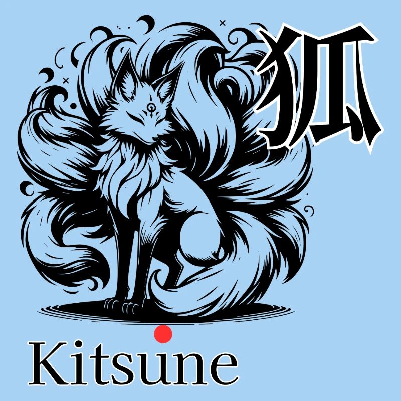 Kitsune Graffiti-Fuchszeichen