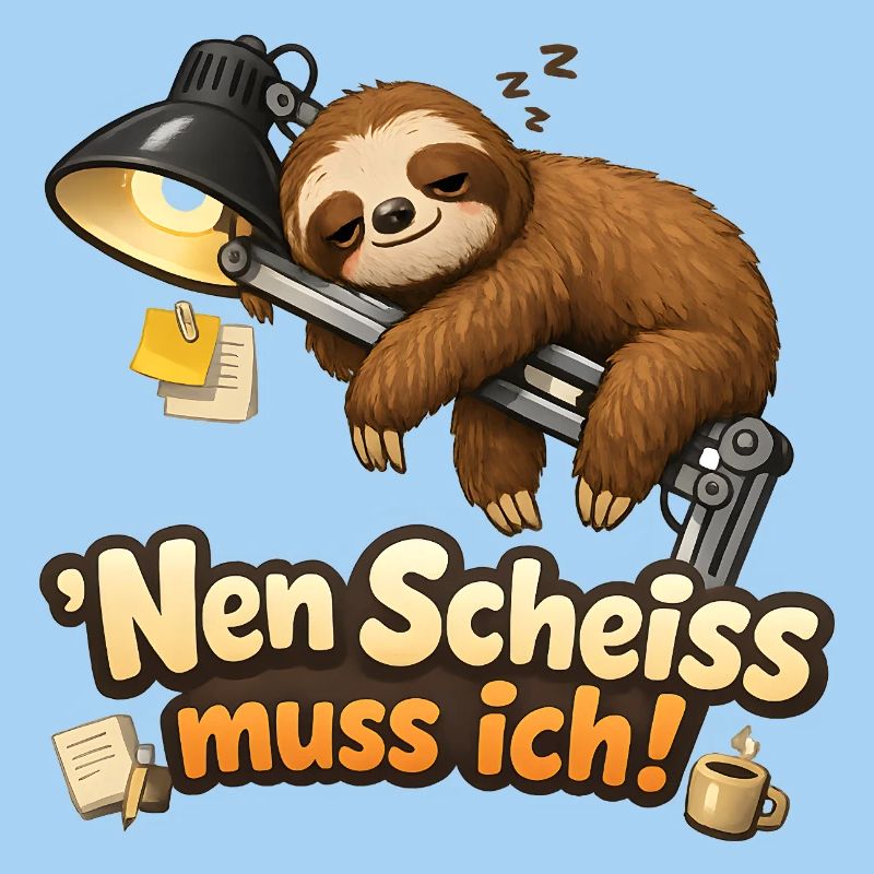 Faultier Nen Scheiß muss ich Spruch Homeoffice