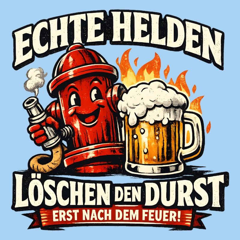 Echte Helden löschen den Durst