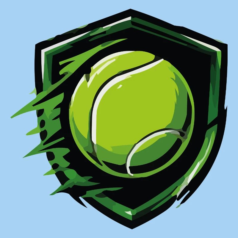 Bouclier de tennis dans le style dynamique