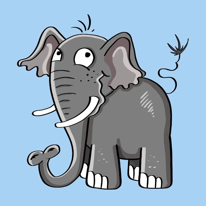 Little Gray Elephant I Elephant Comic Gift