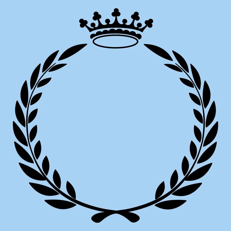 Lorbeerkranz mit Krone