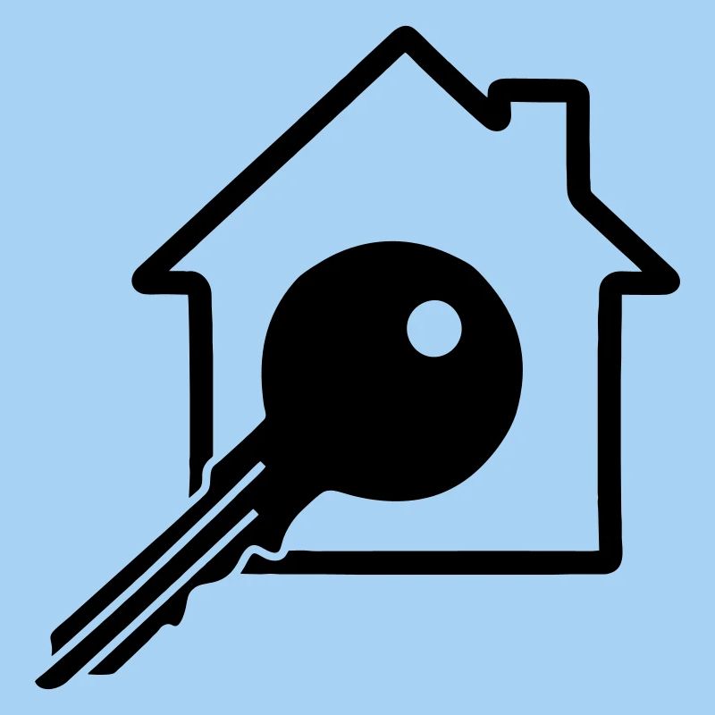 Clé avec clé de maison pour le logo acheté maison